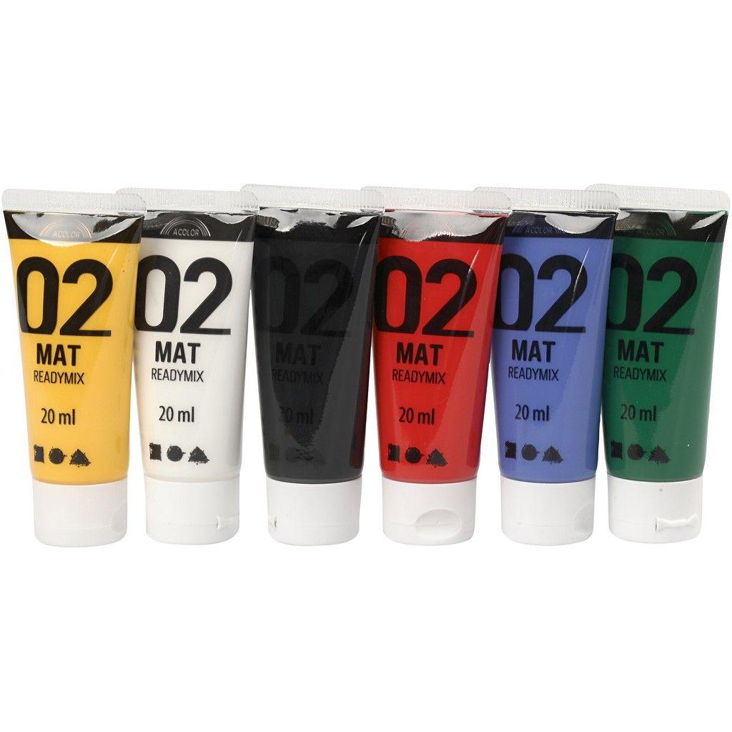 A-Color - Akryylimaali - Matta - (6 x 20 ml)