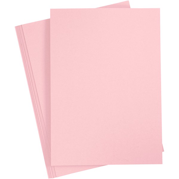 Kartonki, rosa, A4, 210x297 mm, 210 g, 10 ark/ 1 pkk