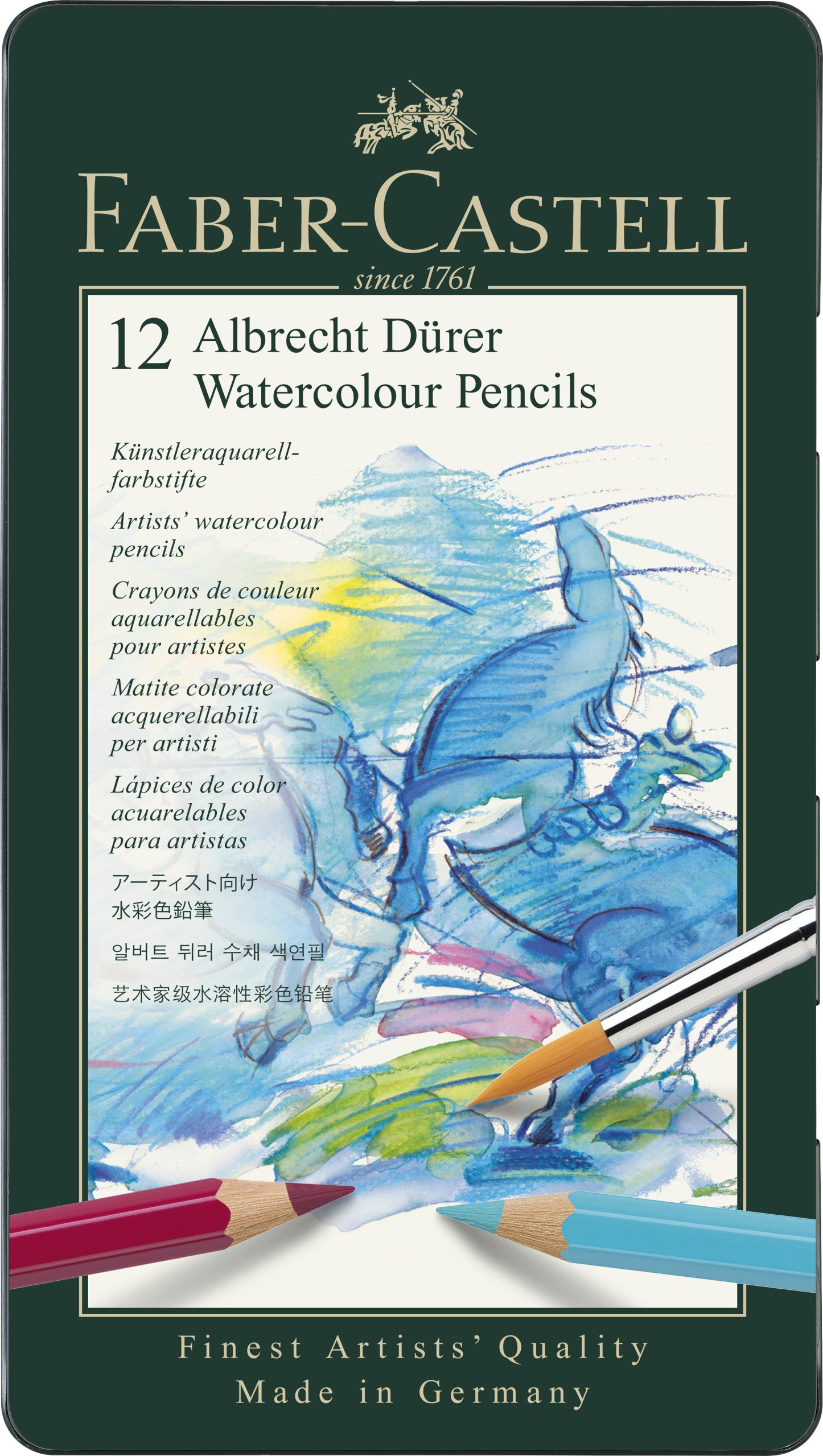 Faber-Castell - Watercolour pencil Albrecht Dürer tin of 12 (117512)
