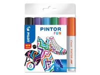 Pintor - Set Fun Mix -x6- Medium - Musta Violetti Vaaleansininen Pinkki Vaalean vihreä Oranssi Pilot