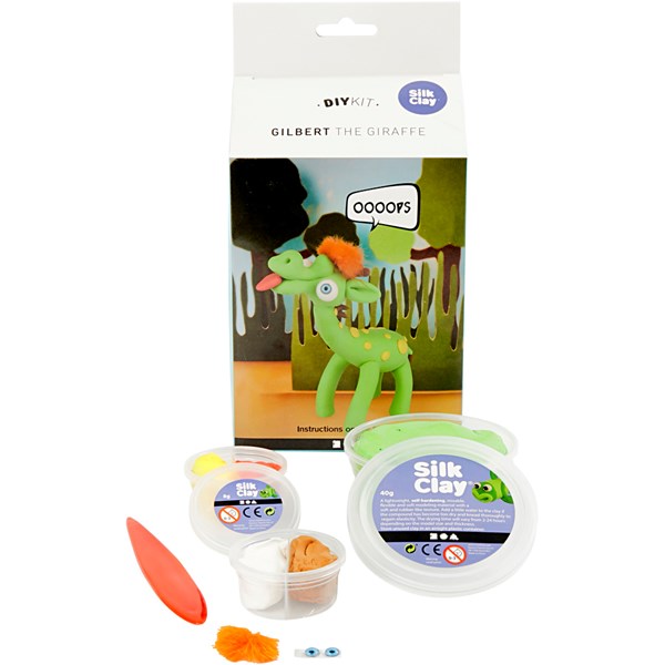 DIY-askartelupakkaus, vihreä, Gilbert the Giraffe, 1 set