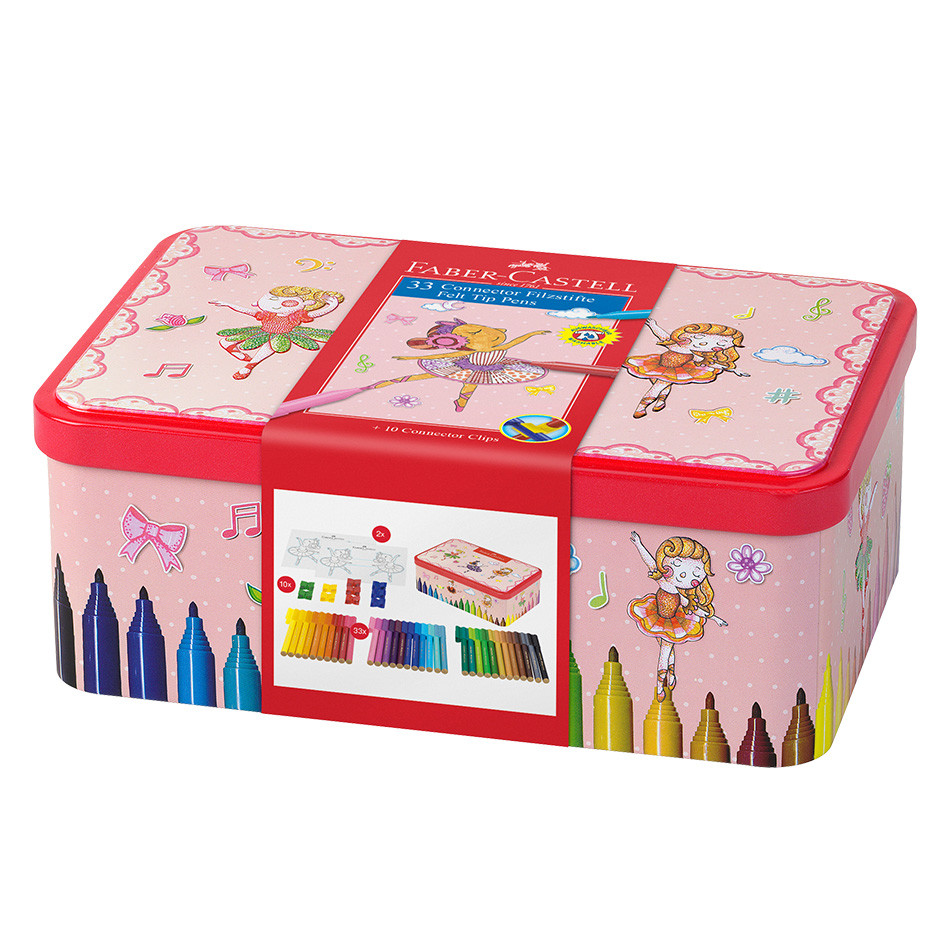 Faber-Castell - Connector Fibre-tip Pen - Ballerina Box, 33 pcs. (155534)