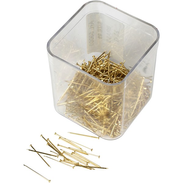 Somistusneulat, kulta, Pit. 16 mm, paksuus 0,65 mm, 25 g/ 1 pkk