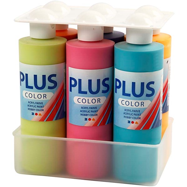 Plus Color- askartelumaali, 6x250 ml/ 1 pkk