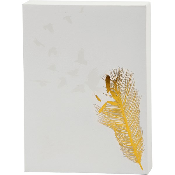 Kuvioitu taulupohja vesiväreille, valkoinen, Kork. 25,4 cm, Lev: 20,3 cm, 1 kpl