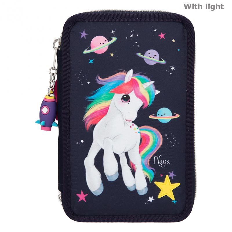 Ylvi&the Minimoomis - Trippel Pencil Case - Space Unicorn (11167)