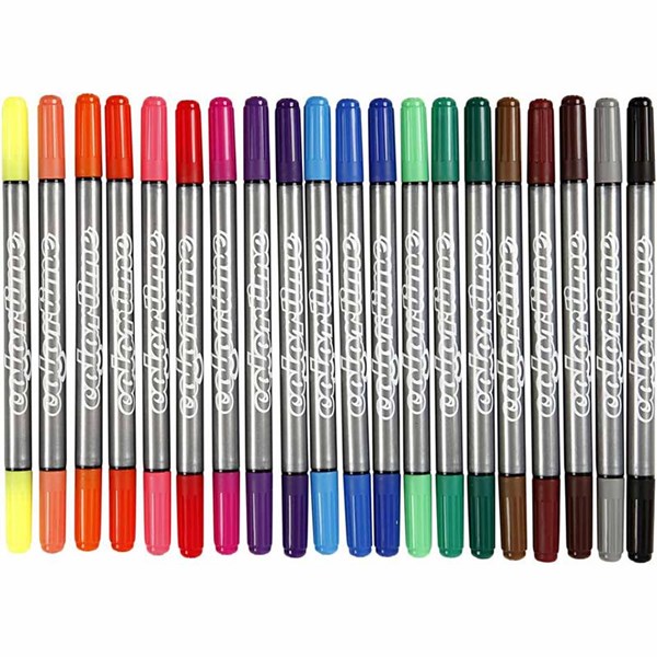 Colortime tussit, perusvärilajitelma, paksuus 2,3+3,6 mm, 20 kpl/ 1 pkk
