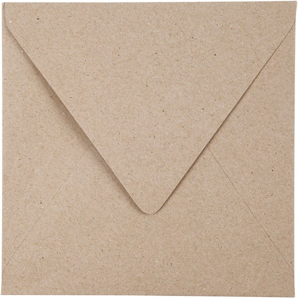 Kirjekuoret, eko, luonnonrusk., kirjekuoren koko 16x16 cm, 120 g, 50 kpl/ 1 pkk