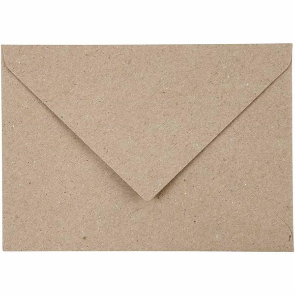 Kirjekuoret, eko, beige, kirjekuoren koko 11,5x16 cm, 120 g, 50 kpl/ 1 pkk