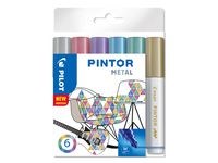 Pintor - Set Metal Mix -x6- Medium - Kulta Sininen Pinkki Vihreä Violetti Hopea Pilot