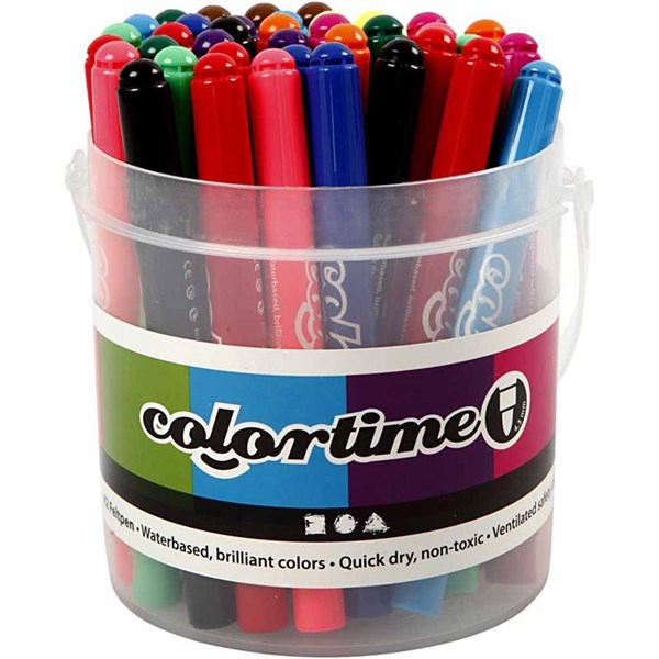 Colortime-tussit, värilajitelma, paksuus 5 mm, 42 kpl/ 1 pkk