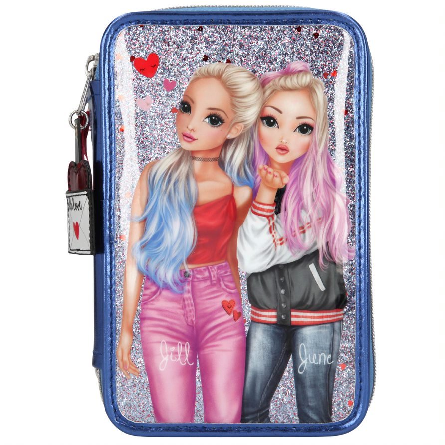 Top Model - Filled Triple Pencil Case - Love Letters (410932)