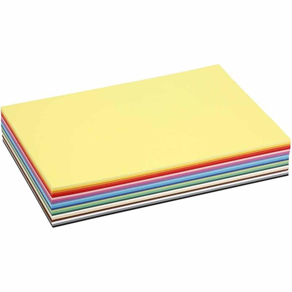Värillinen kartonki, A4 210x297 mm, 180 g, värilajitelma, 300laj