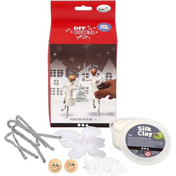 DIY-askartelupakkaus, enkelit, Kork. 17 cm, 1 set