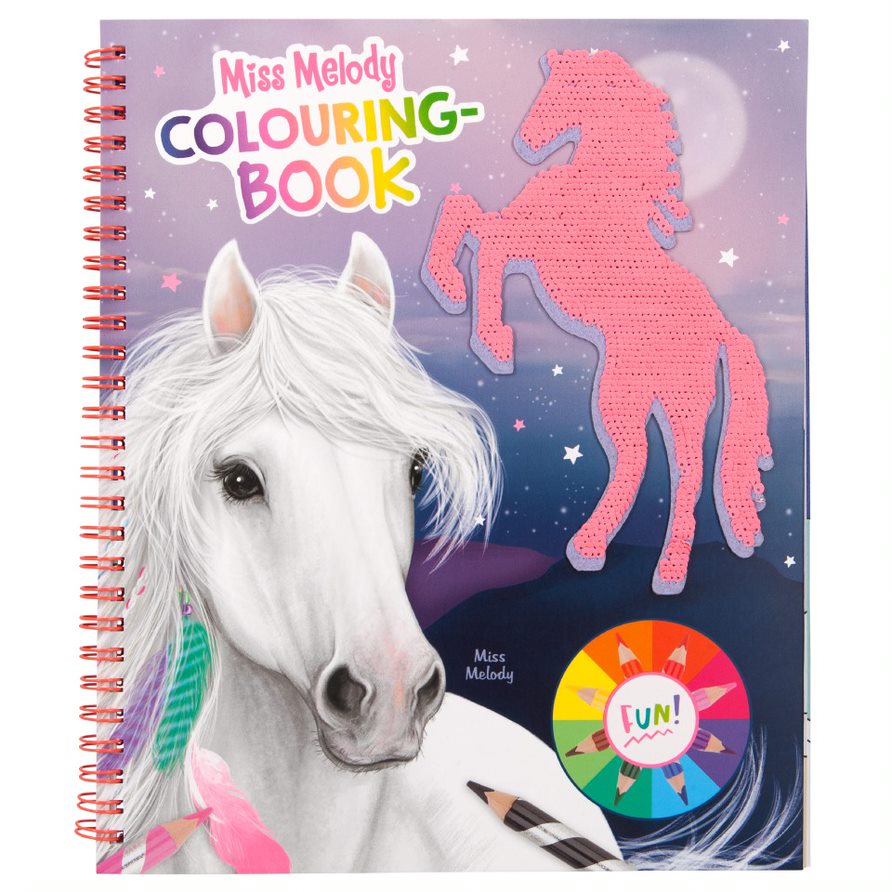 Miss Melody - Colouring Book w/Sequins (411163)
