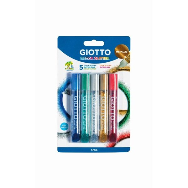 Giotto Decor Glitter Gloss Metallic 5-pakkaus