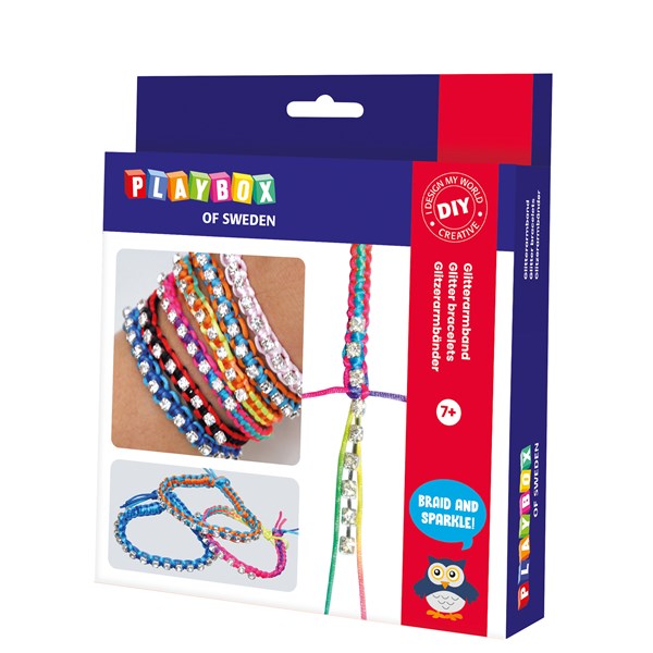 Pysselset Glitterarmband Playbox