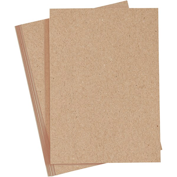 Kartonki, luonnonrusk., A4, 210x297 mm, 220 g, 10 kpl/ 1 pkk
