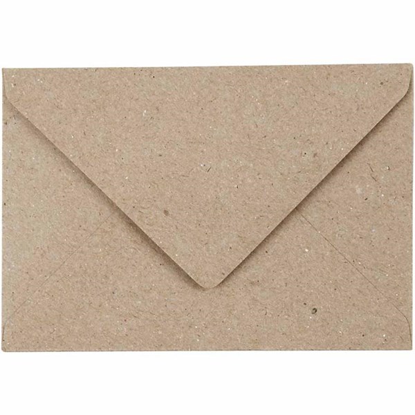 Kirjekuoret, eko, beige, kirjekuoren koko 7,8x11,5 cm, 120 g, 50 kpl/ 1 pkk