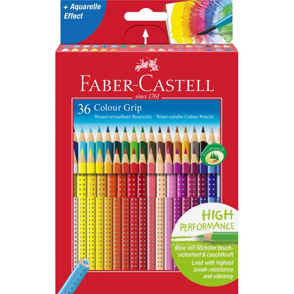 Värikynät Grip Color – 36 kynää Faber-Castell