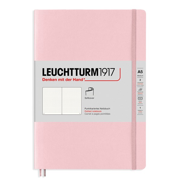 Muistikirja A5 Soft Powder 121 p. Dotted Leuchtturm2000