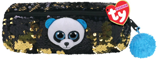 Ty Plush - Sequin Pencil Case - Bamboo the Panda (TY95855)