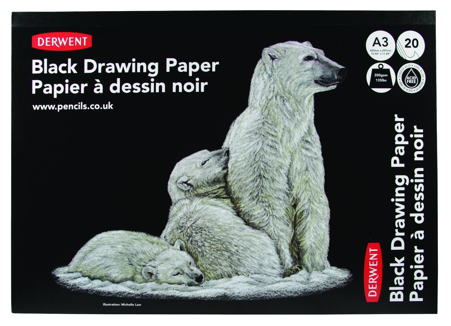 Derwent - Black Sketch Pad, A3, Landscape (604017)