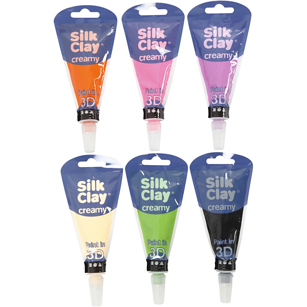 Silk Clay - Creamy 6 x 35 ml. asst colors (74137)