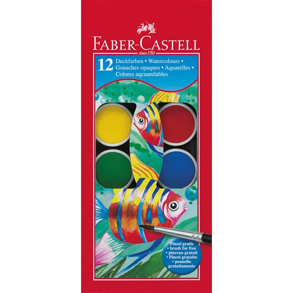 Plastetui Vesivärit 12 Väriä Klassinen Faber-Castell