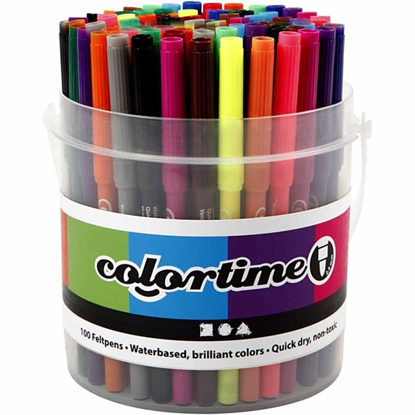 Colortime-tussit, värilajitelma, paksuus 2 mm, 100 kpl/ 1 prk