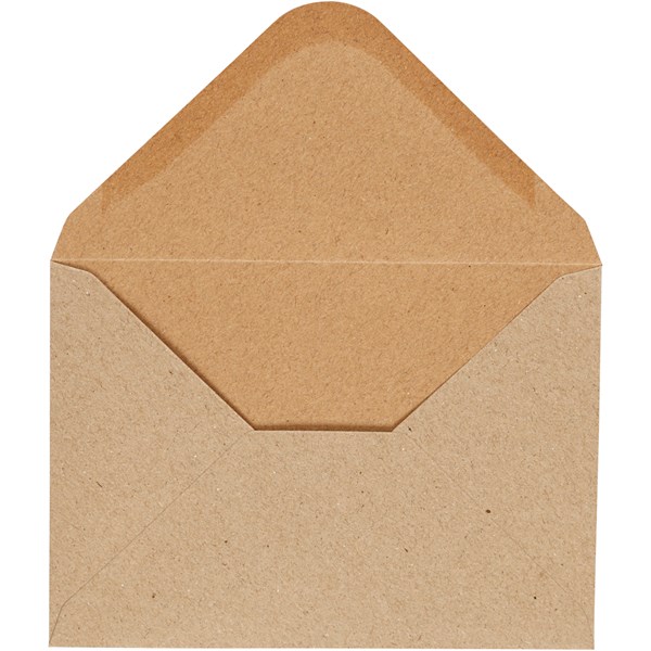 Kirjekuori, luonnonrusk., kirjekuoren koko 11,5x16 cm, 110 g, 10 kpl/ 1 pkk