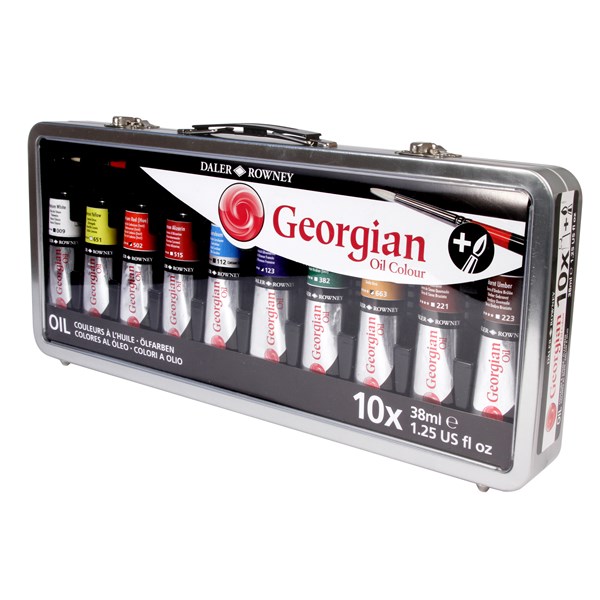Daler-Rowney Georgian Öljyvärisetti 10x 38 ml + sivellin