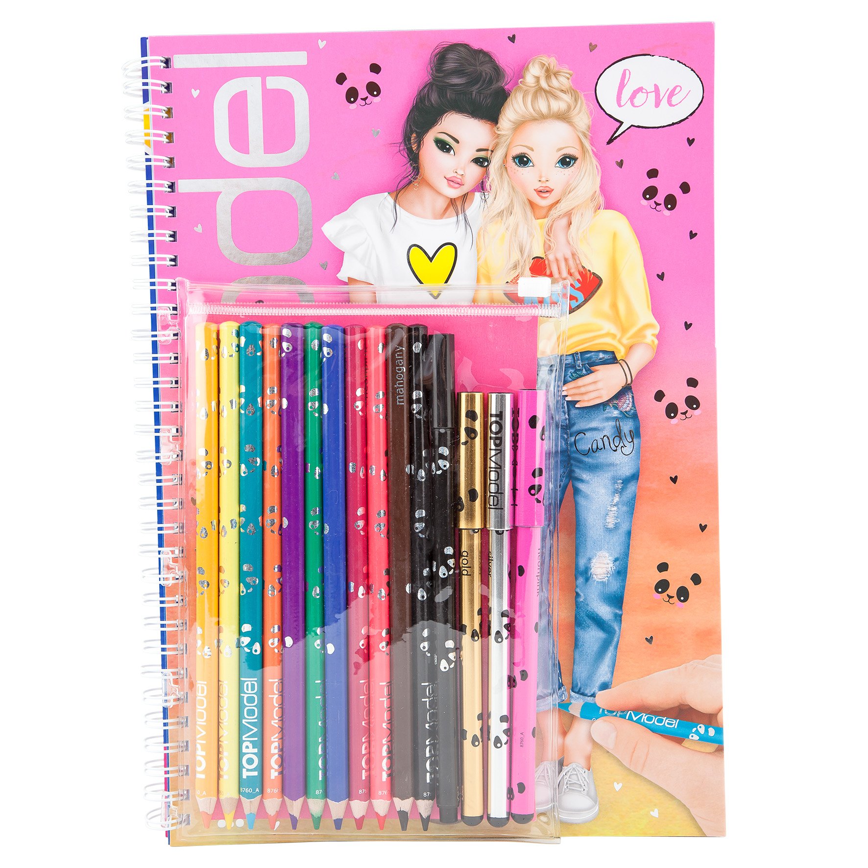 Top Model - Coloring Book with Crayons (048760)