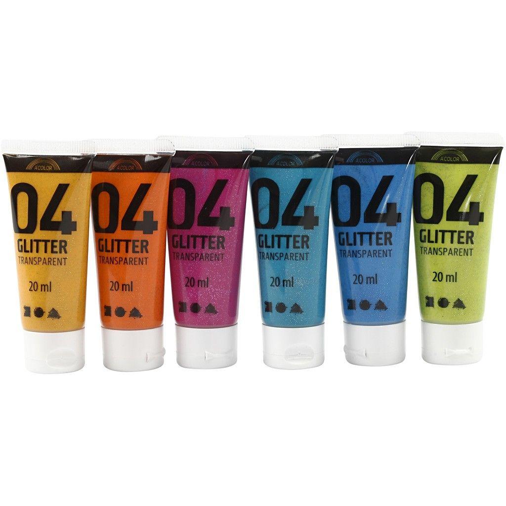 A-Color - Akryylimaali - Kimalle - (6 x 20 ml)