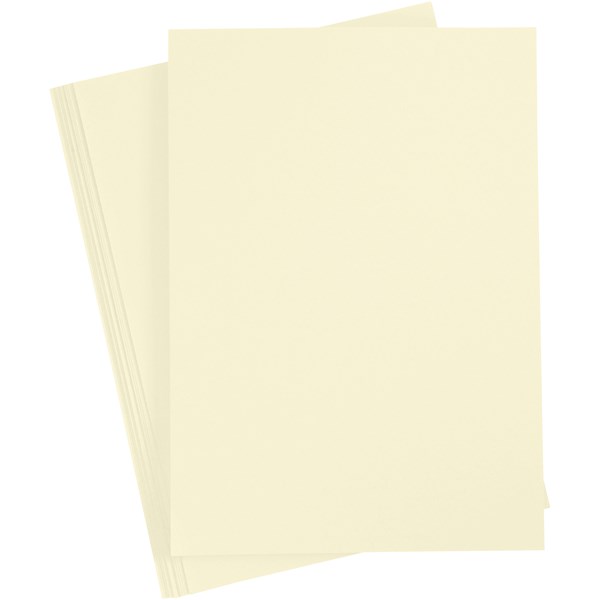 Kartonki, pastellinkeltinen, A4, 210x297 mm, 210 g, 10 ark/ 1 pkk