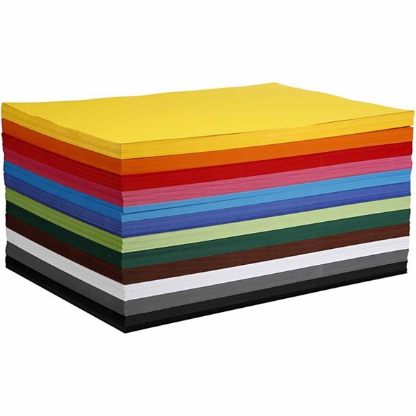 Värillinen kartonki, A2 420x600 mm, 180 g, 120laj