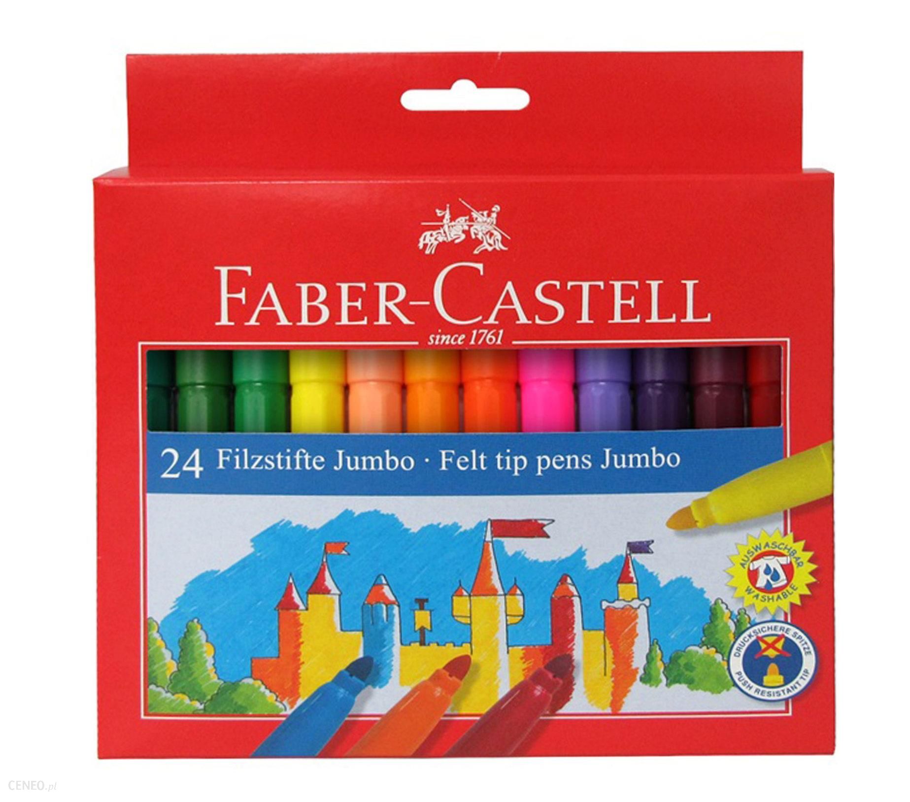 Faber-Castell - Felt tip pen Jumbo, cardboard wallet of 24 (554324)