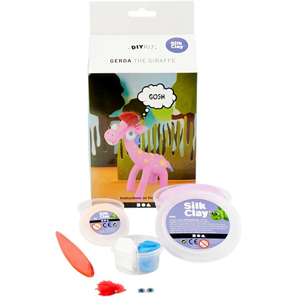 DIY-askartelupakkaus, violetti, Gerda the Giraffe, 1 set